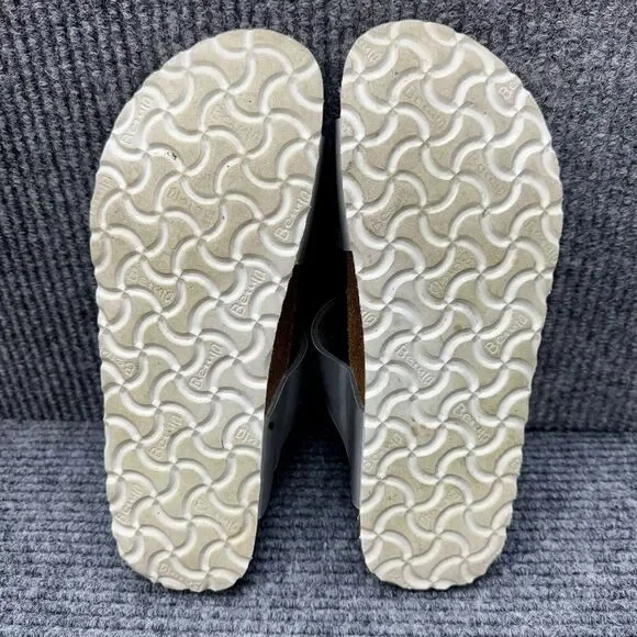 Betula Birkenstock Leo Sandals Womens 39/ 8-8.5 Silver Metal Buckle 3 Strap - Picture 8 of 10